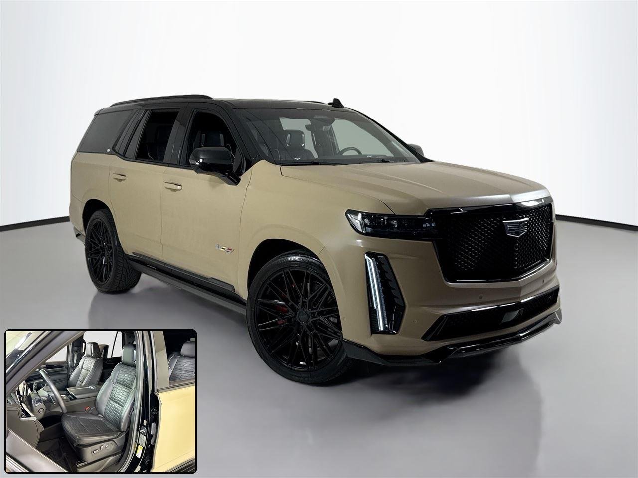 Used 2023 Black Raven Cadillac AWD V-Series | Vossen Wheels | Two Tone Wrap image 2