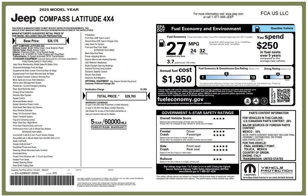 Used 2025 White Jeep Latitude image 4