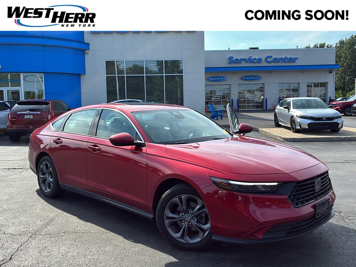 Used 2023 Radiant Red Metallic Honda EX image 1