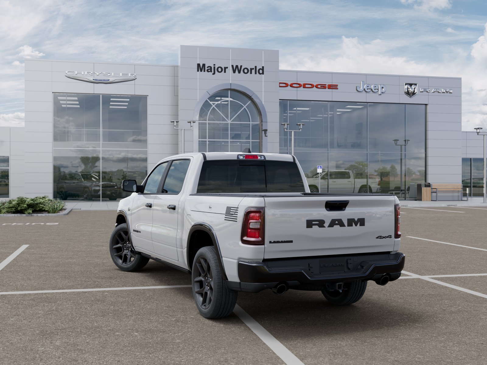 New 2026 Bright White Clear-Coat Exterior Paint RAM LARAMIE image 3