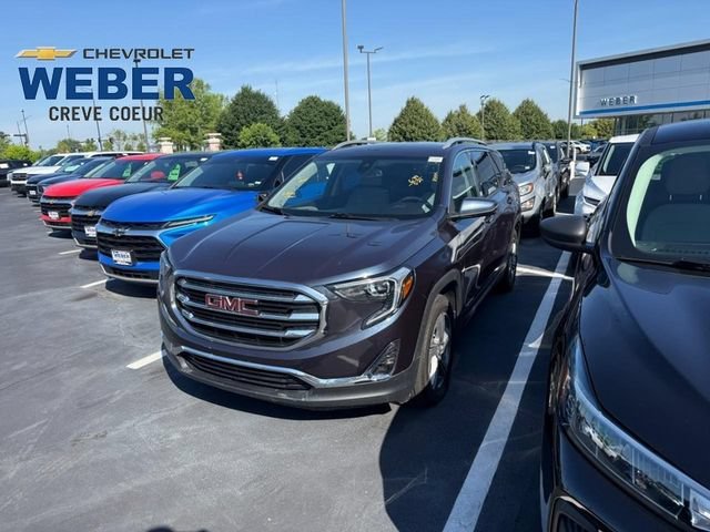 Used 2019 BLUE STEEL METALLIC GMC SLT image 1