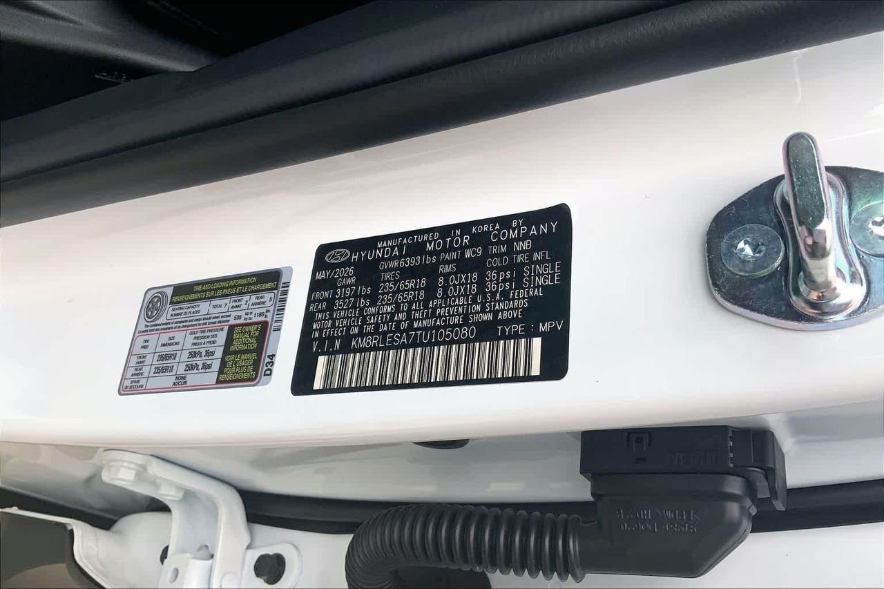 New 2026 Creamy White Pearl Hyundai SEL 7P image 19