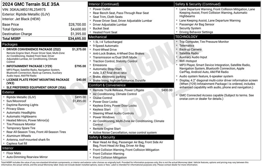 Used 2024 Blue GMC SLE image 6