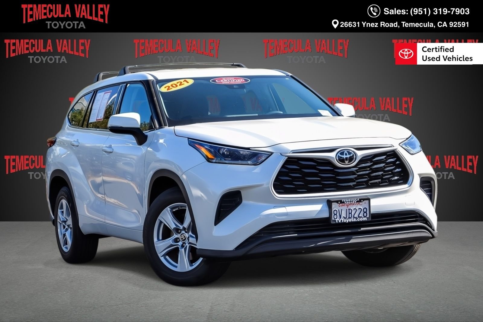 Certified Used 2021 Blizzard Pearl Toyota L image 1
