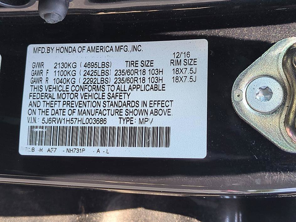Used 2017 Crystal Black Pearl Honda EX image 39
