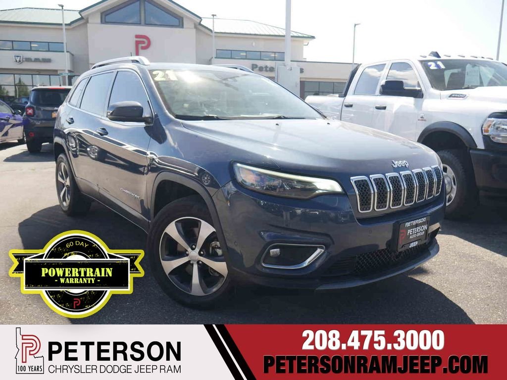 Used 2021 Blue Jeep Limited image 1