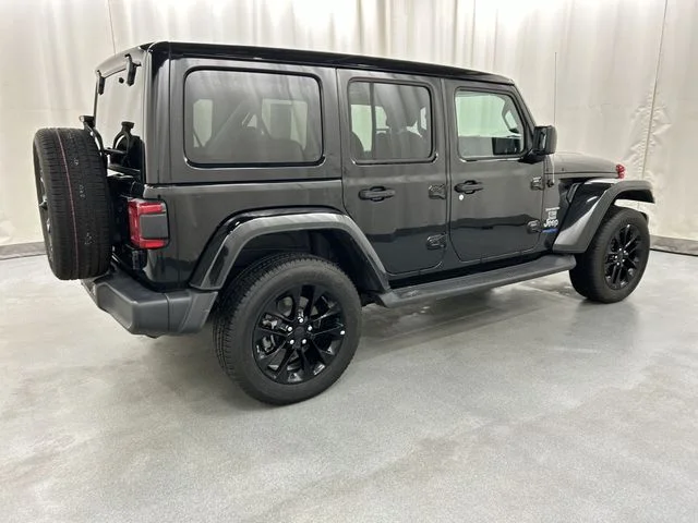 Used 2021 Black Jeep Unlimited Sahara 4xe image 4