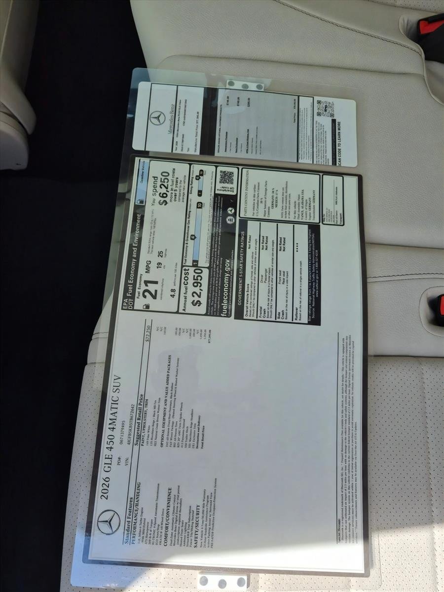 New 2026 Polar White Mercedes-Benz GLE450 image 18