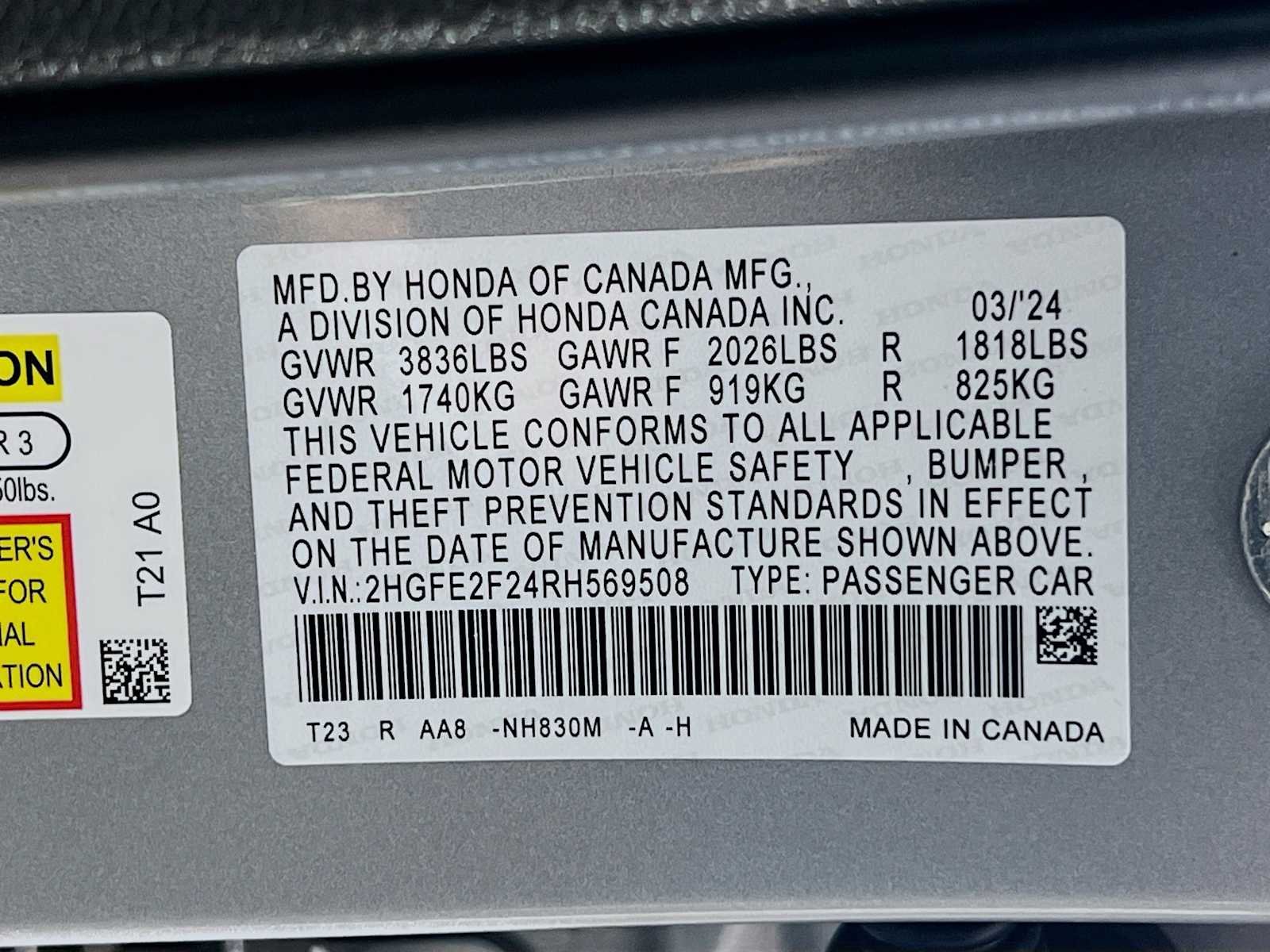 Used 2024 Lunar Silver Metallic Honda LX image 30