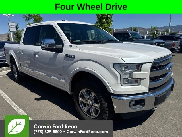 Used 2015 White Platinum Clearcoat Metallic Ford Lariat image 1