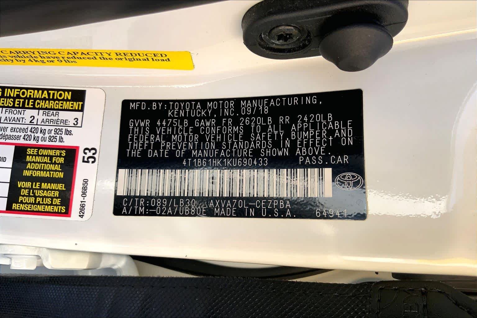 Used 2019 Wind Chill Pearl Toyota XSE image 35