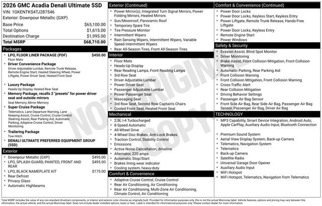 New 2026 Downpour Metallic GMC Denali Ultimate image 5