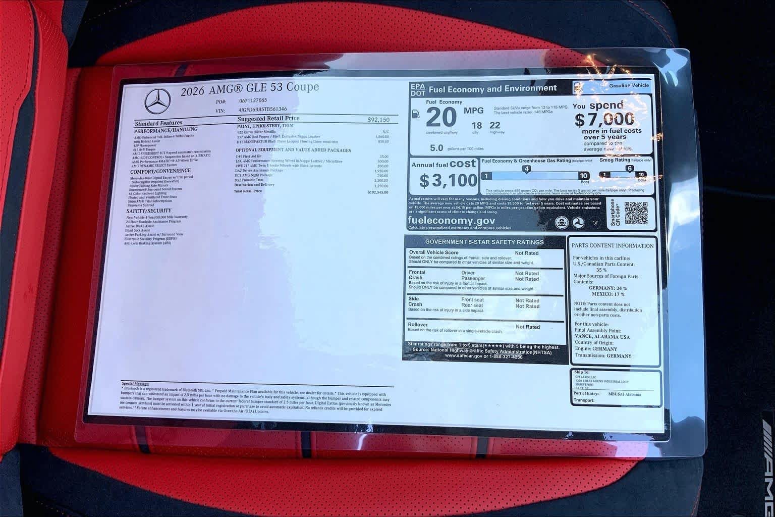 New 2026 Cirrus Silver Metallic Mercedes-Benz AMG® GLE 53 image 16