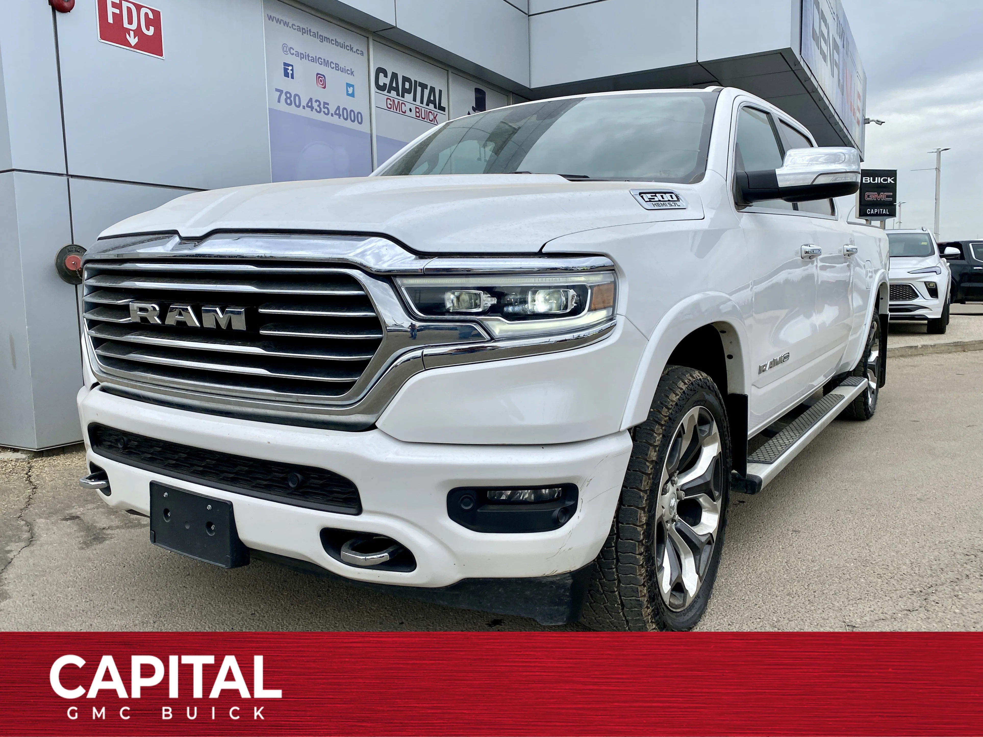Certified Used 2022 White Ram Limited Longhorn * STANDARD BOX * NAVIGATION * image 1