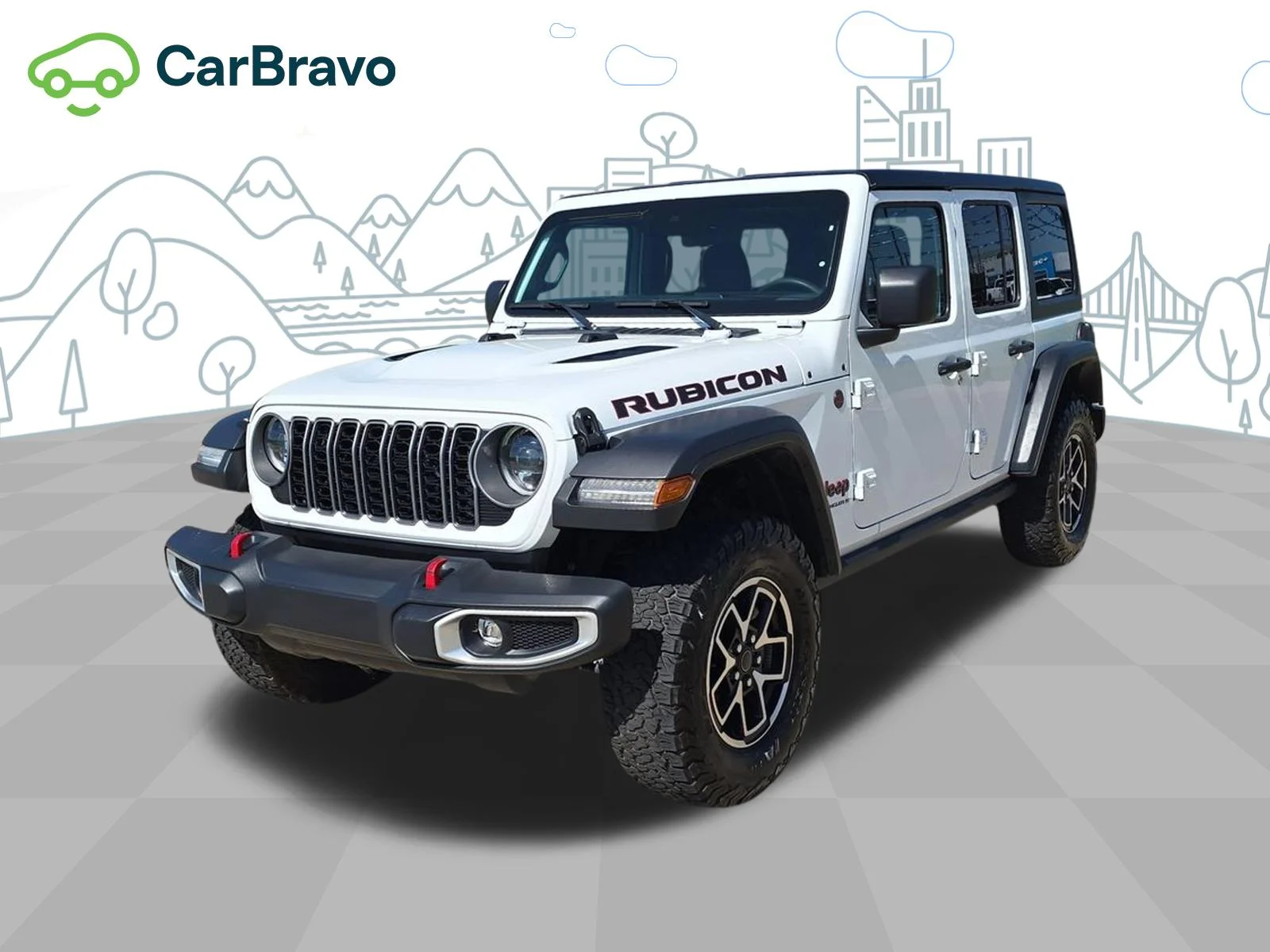 Used 2024 Bright White Clearcoat Jeep Rubicon image 37