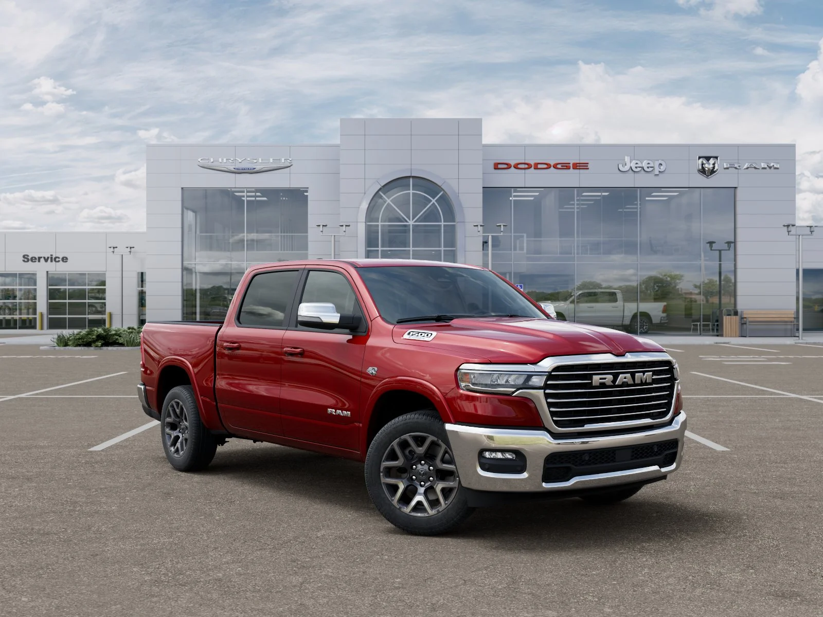 New 2026 Molten Red Pearl-Coat Exterior Paint RAM Laramie image 5