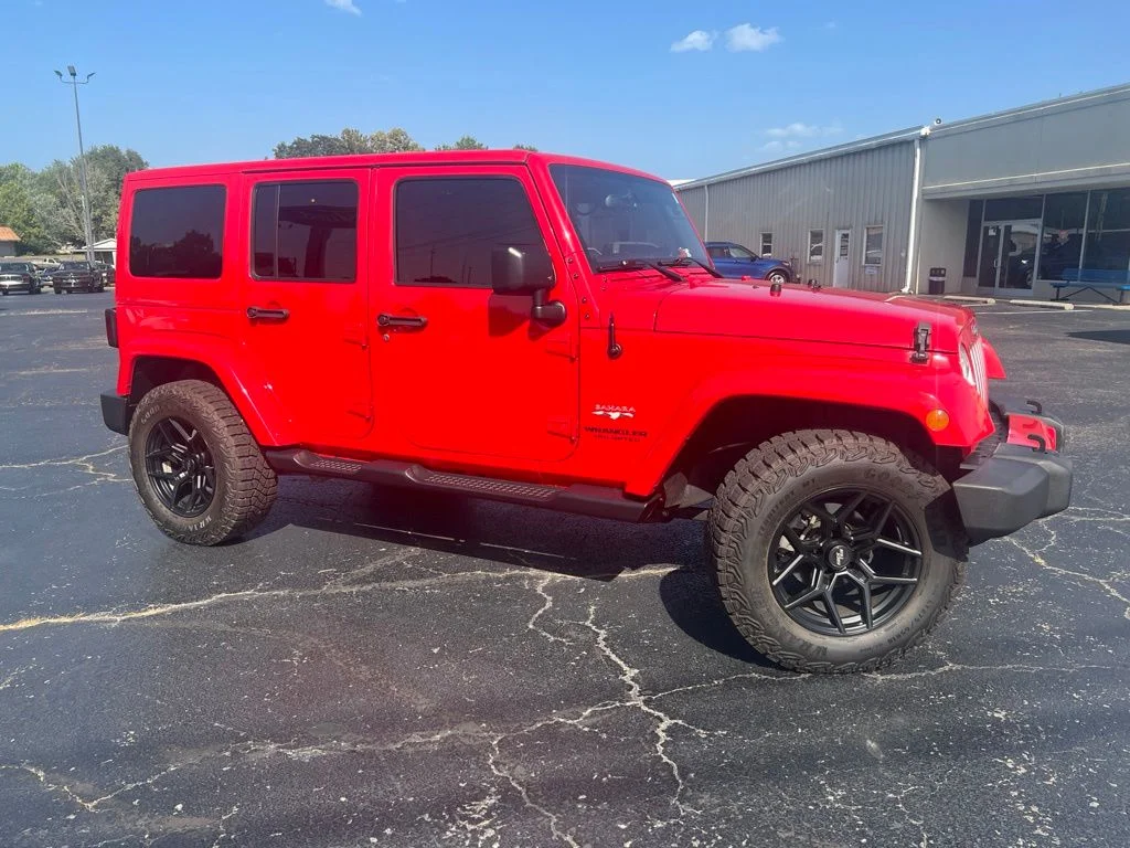 Used 2017 Firecracker Red Clearcoat Jeep Unlimited Sahara image 2