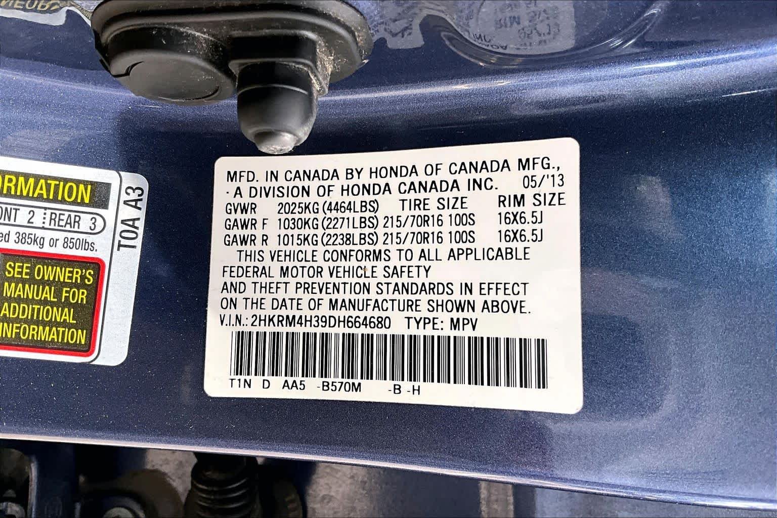 Used 2013 Twilight Blue Metallic Honda LX image 35