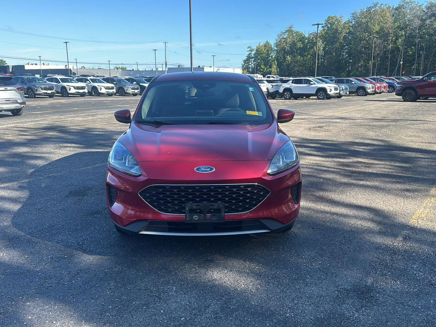 Used 2020 Rapid Red Metallic Tinted Clearcoat Ford SE image 4