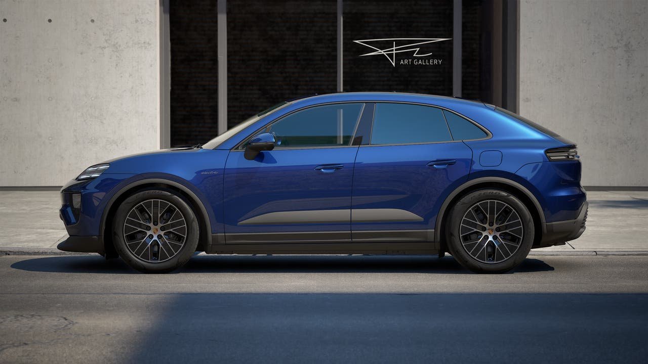 New 2026 Gentian Blue Metallic Porsche Electric image 2