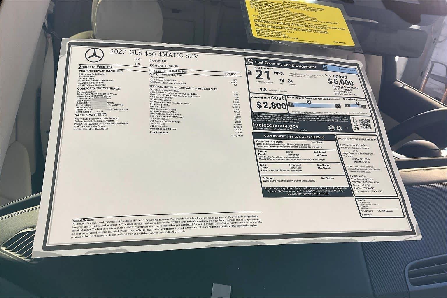 New 2027 Polar White Mercedes-Benz GLS 450 image 18