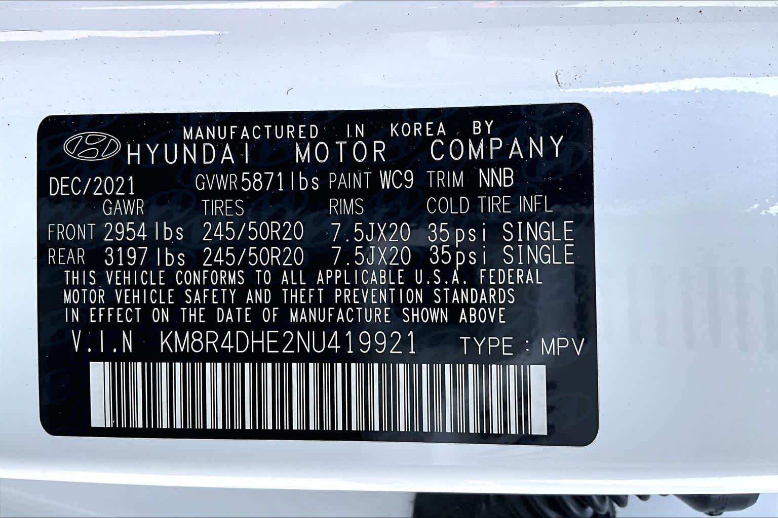 Used 2022 Hyper White Hyundai SEL image 36