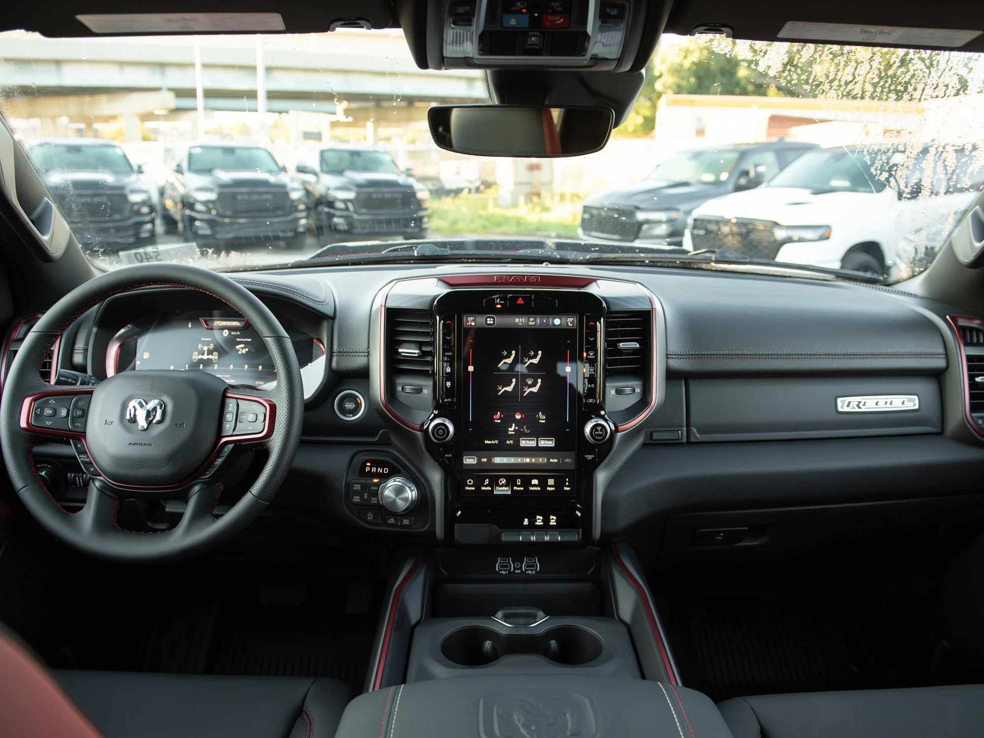 New 2026 Red RAM Rebel* Crew Cab 4x4, 33 Inch A/T Tires, Heated Seats/Wheel, Nav, Alpine Audio image 12