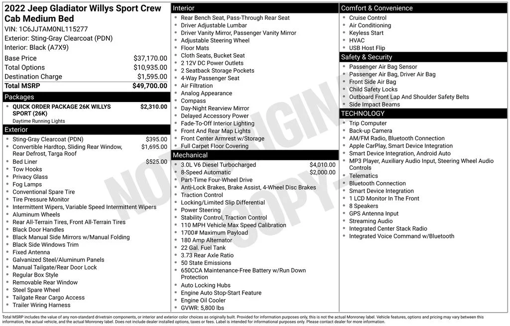Used 2022 Gray Jeep Willys image 5