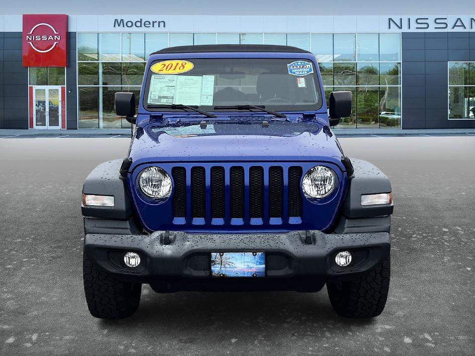 Used 2018 Ocean Blue Metallic Clearcoat Jeep Sport S image 2