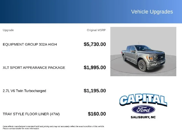 Used 2021 Gray Ford XLT image 2