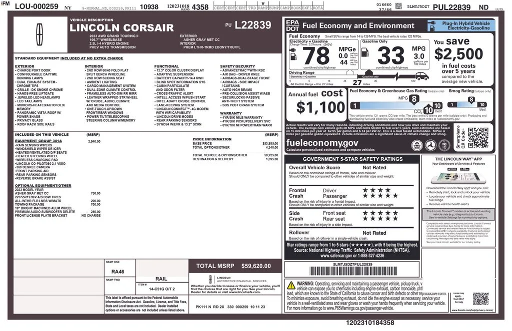Used 2023 Gray Lincoln Grand Touring image 17