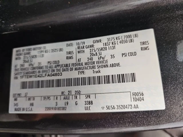 Used 2020 Gray Ford Lariat image 35