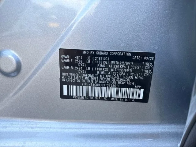 New 2026 ICE SILVER METALLIC Subaru Wilderness image 19