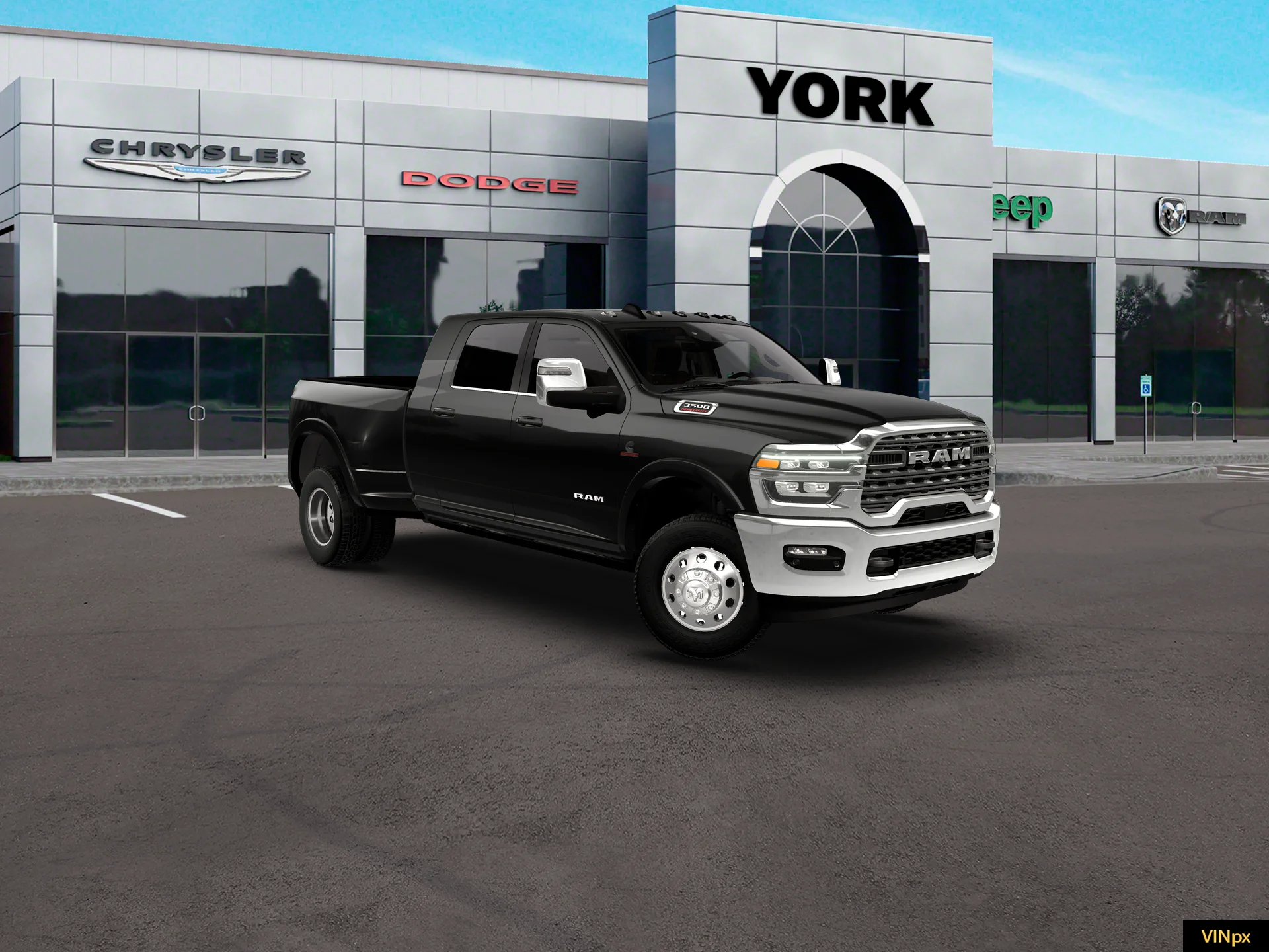 New 2026 Diamond Black Crystal Pearl-Coat Exterior Paint RAM Longhorn image 5