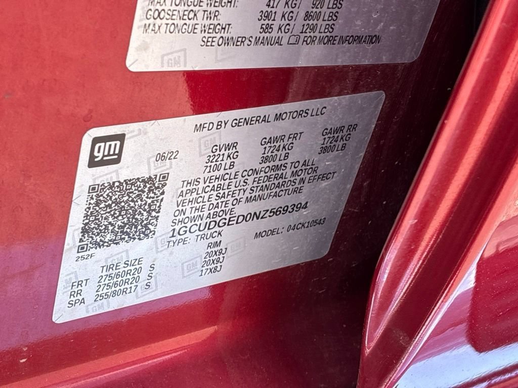 Used 2022 Cherry Red Tintcoat Chevrolet LTZ image 63