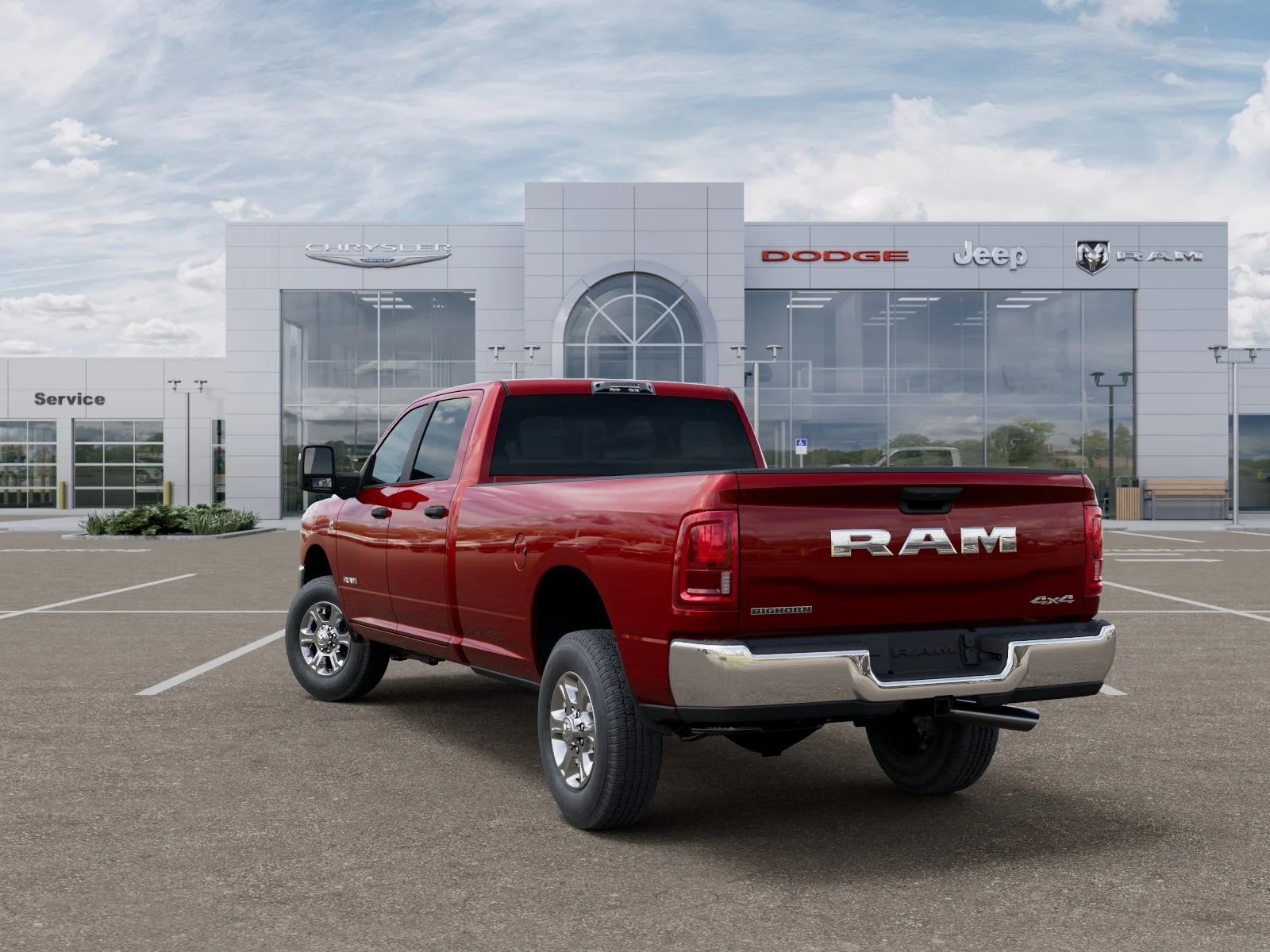New 2026 Molten Red Pearl-Coat Exterior Paint RAM Big Horn image 12