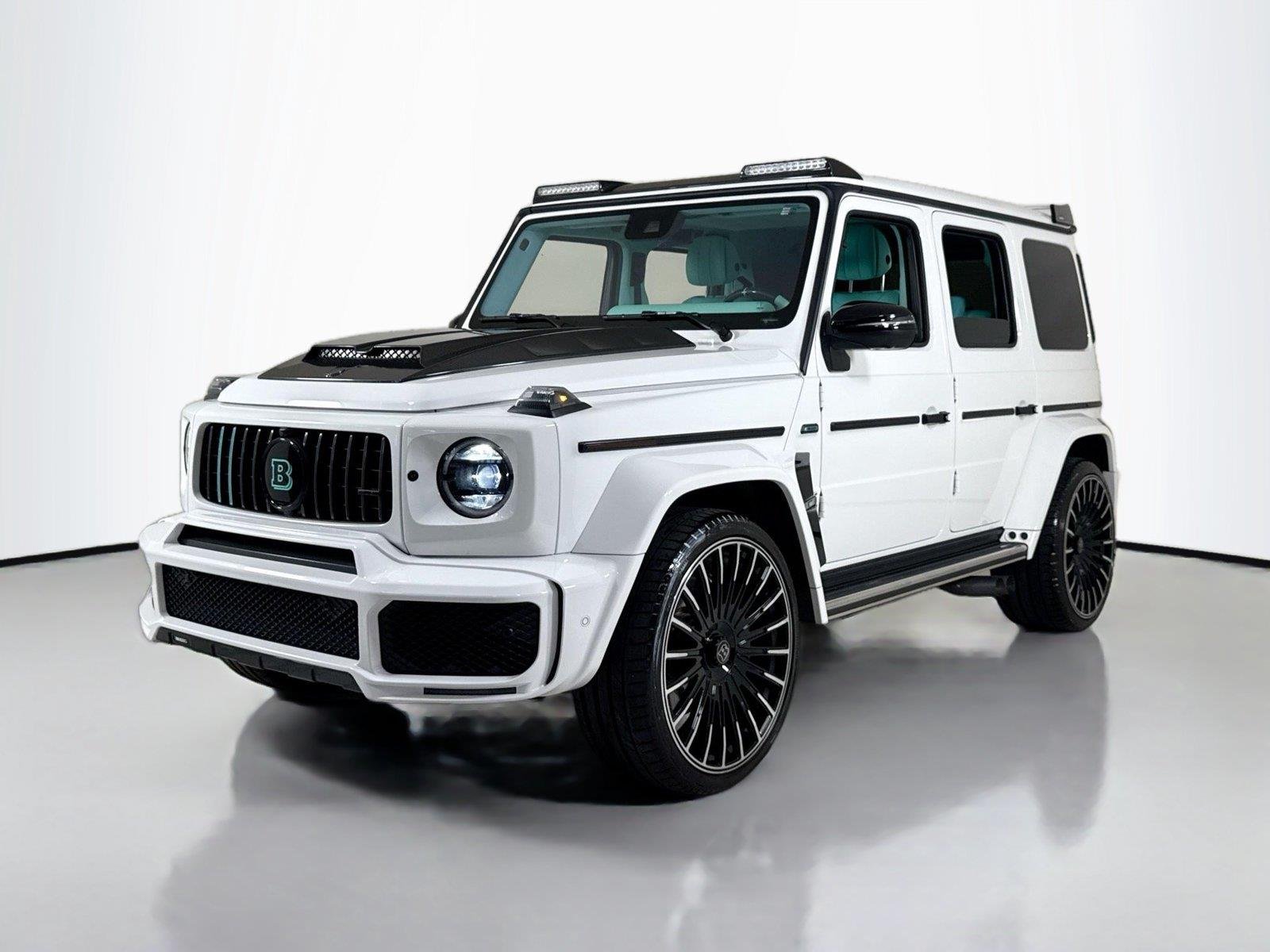 Used 2024 Polar White Mercedes-Benz AMG® G 63  Brabus Custom Widebody / Custom Tiffany Interior image 50