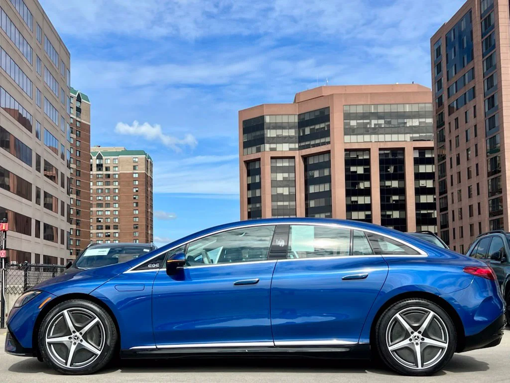 Certified Used 2023 Blue Mercedes-Benz 350 Sedan image 8