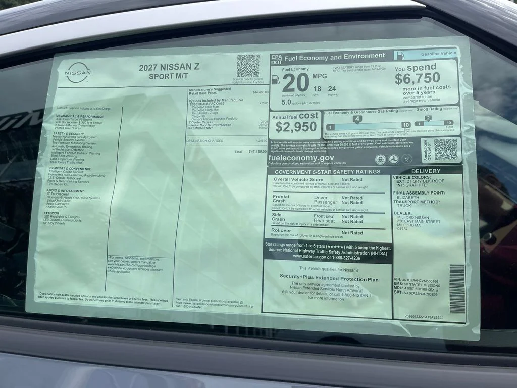 New 2027 Boulder Gray Pearl / Super Black Two-tone Nissan Sport image 21