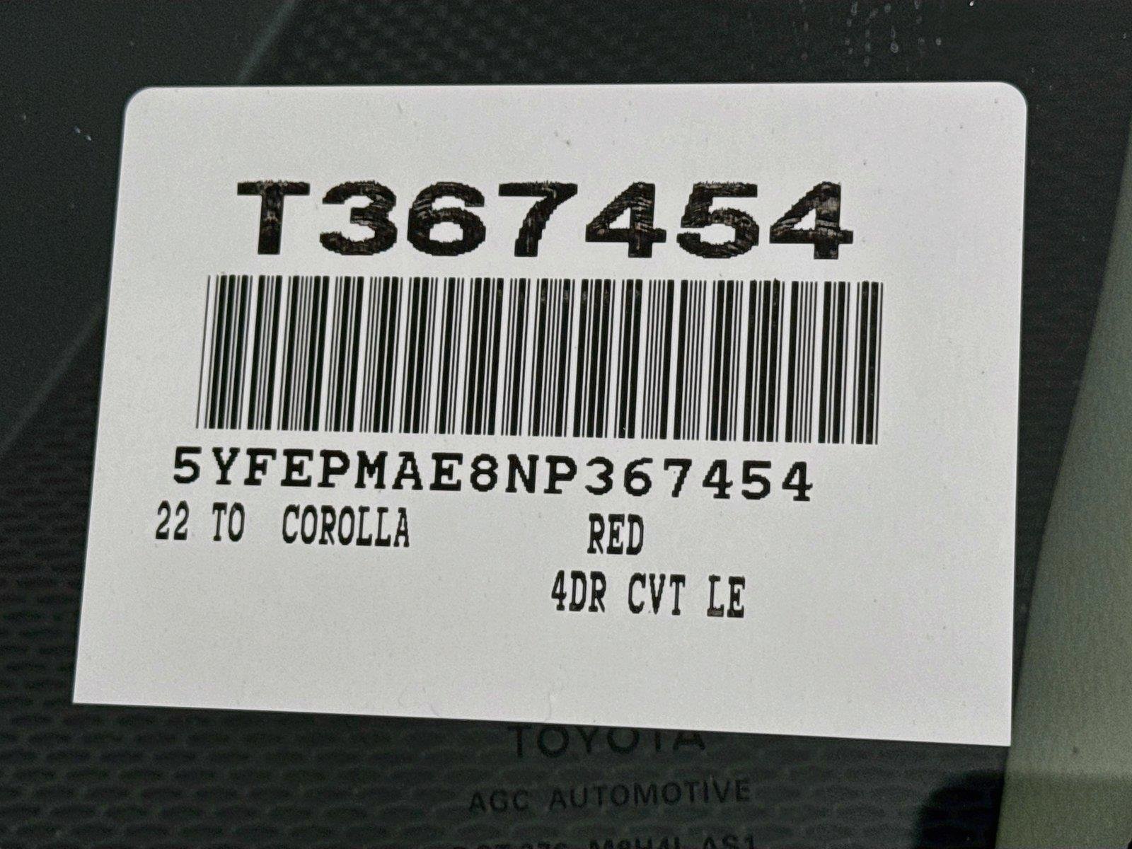 Certified Used 2022 Ruby Flare Pearl Toyota LE image 41