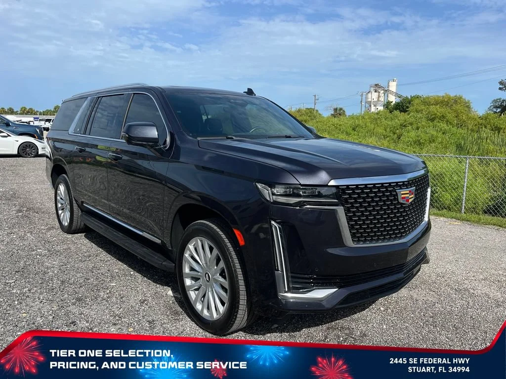 Used 2024 Galactic Gray Metallic Cadillac Premium Luxury image 3