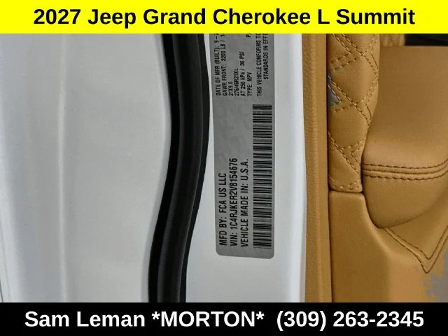 New 2027 White/off-white Jeep Summit image 35