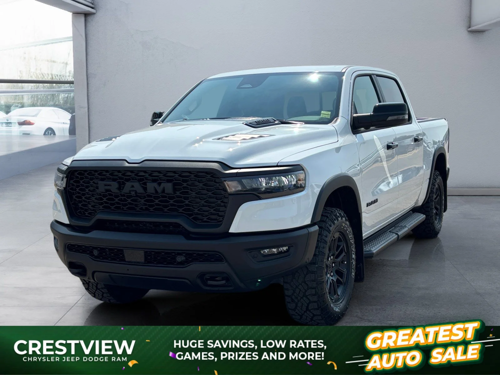 New 2026 Bright White Ram Rebel image 1