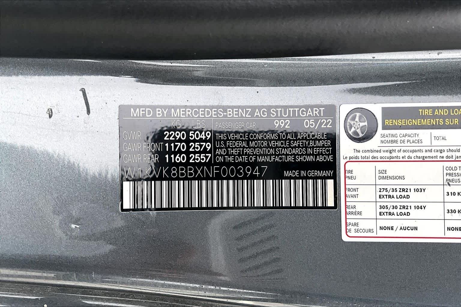 Used 2022 Selenite Grey Metallic Mercedes-Benz AMG® SL 63 image 32