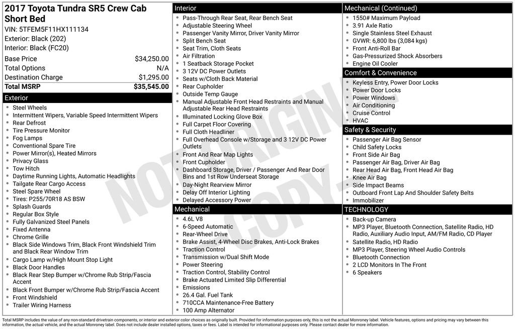 Used 2017 Black Toyota SR5 image 6