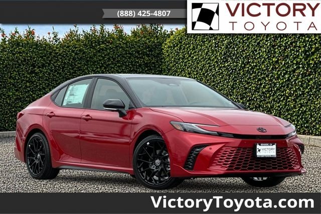 New 2026 Supersonic Red with Midnight Black Metallic roof Toyota XSE image 1
