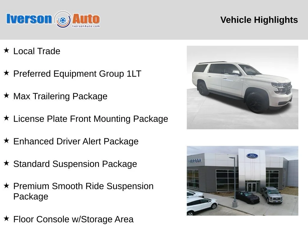Used 2018 Chevrolet Suburban LT with VIN 1GNSKHKC4JR188695 for sale in Huron, SD