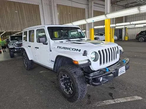 Used 2023 Bright White Clearcoat Jeep Rubicon image 3