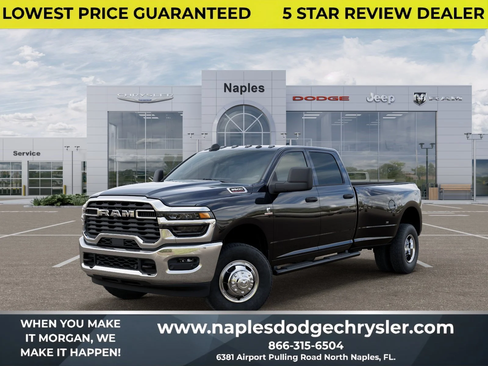 New 2026 Diamond Black Crystal Pearl-Coat Exterior Paint RAM Tradesman image 1
