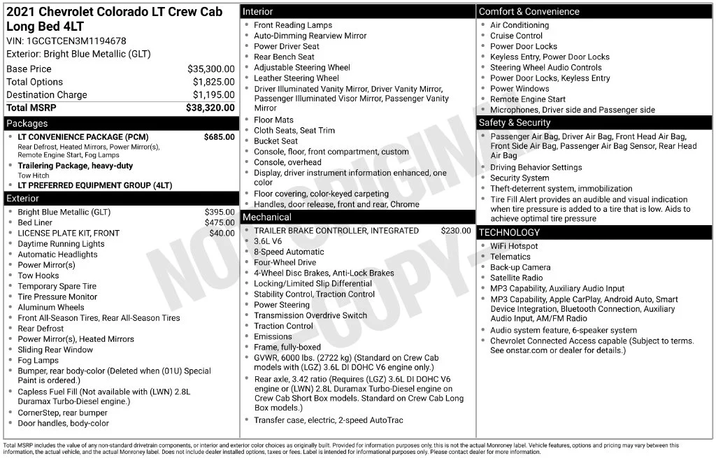 2021 Chevrolet Colorado LT Crew Cab Pickup Slide 7